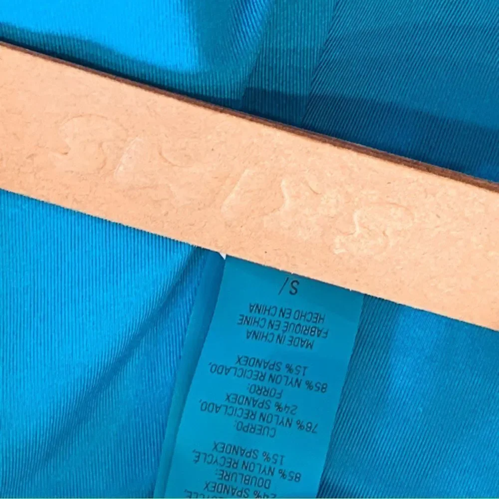 Skims Recycled Swim Mid Waist Short Size Small Turquoise